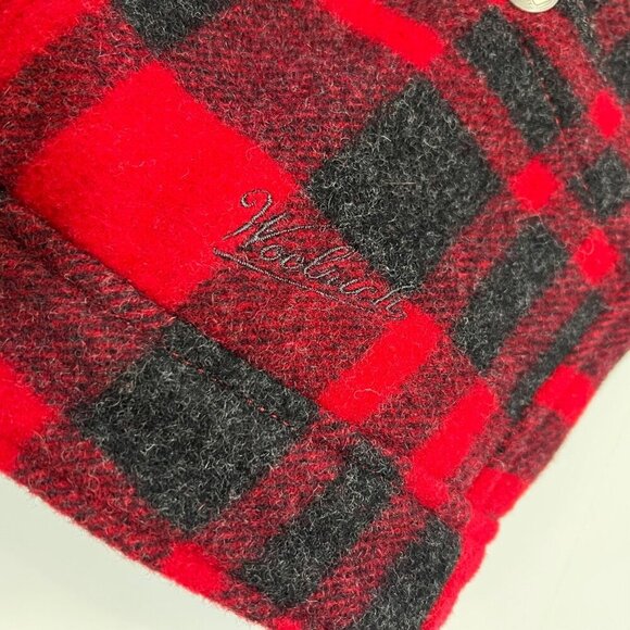 Woolrich Women's Red & Black Plaid Wool Vest S Gorpcore Outdoor Academia - Picture 5 of 7